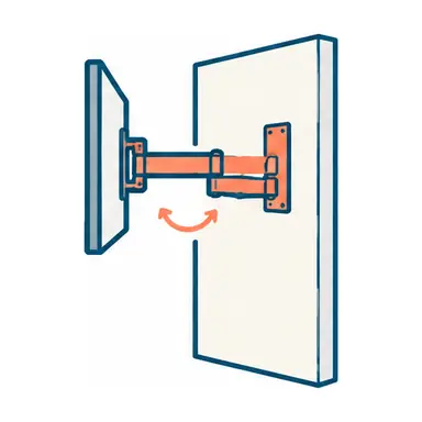 Schematic: Full-motion (articulating) mount