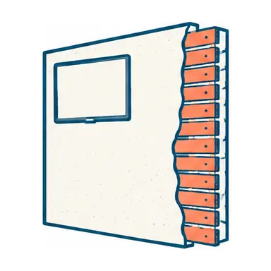 Schematic: Lath and plaster (older cottages)