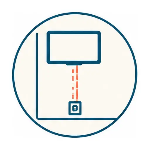 Schematic icon: In-Wall Wire Concealment