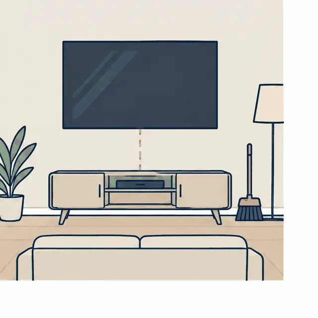 Illustration: step 4 — Hang, test, tidy